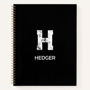 MINIMALISTISCHES WEIßES EIN-BUCHSTABEN-MONOGRAMM N NOTIZBLOCK