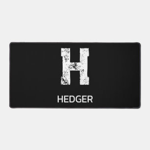 MINIMALISTISCHES WEIßES EIN-BUCHSTABEN-MONOGRAMM N SCHREIBTISCHUNTERLAGE