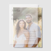 Minimalistisches Weißes Elegantes Chic Moderne Hoc Pergament Einladungen (Versatz (Ehepaar))
