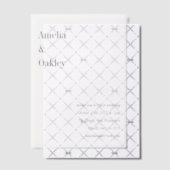 Minimalistisches Weißes Elegantes Chic Moderne Hoc Pergament Einladungen (Versetzt (Einladung))