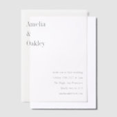 Minimalistisches Weißes Elegantes Chic Moderne Hoc Pergament Einladungen (Versetzt)