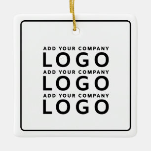 Minimalistisches weißes Firmenlogo Unternehmensmar Keramikornament
