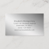 Minimalistisches weißes Imitat Visitenkarte (Rückseite)