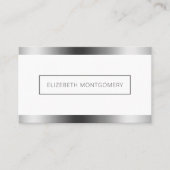 Minimalistisches weißes Imitat Visitenkarte (Vorderseite)