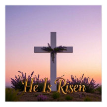 Minimalistisches weißes Kreuz mit Lavendel