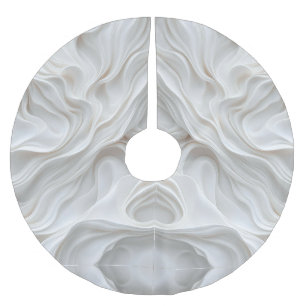 Minimalistisches weißes Marmorsprungrock - Weich Polyester Weihnachtsbaumdecke