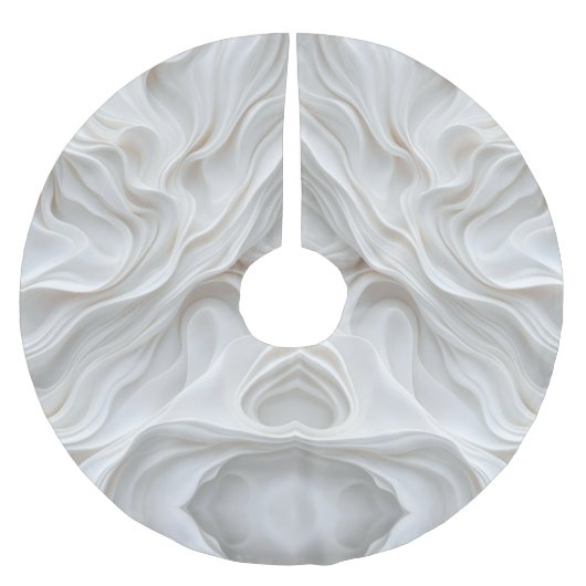 Minimalistisches weißes Marmorsprungrock - Weich Polyester Weihnachtsbaumdecke (Vorderseite)