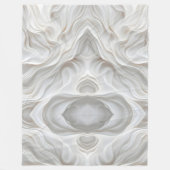 Minimalistisches weißes Marmorwellen Fleece Blanke (Vorderseite)