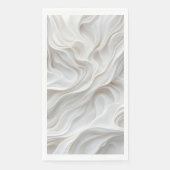 Minimalistisches weißes Marmorwellenmuster Napkins Serviette (Vorderseite)