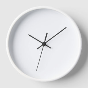 Minimalistisches weißes Massiv schlicht Uhr