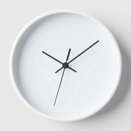 Minimalistisches weißes Massiv schlicht Uhr (Vorderseite)