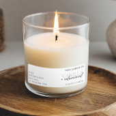 Minimalistisches weißes, modernes Candle-Label Etiketten