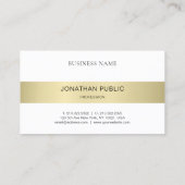 Minimalistisches, weißes, modernes, einfaches Temp Visitenkarte (Rückseite)