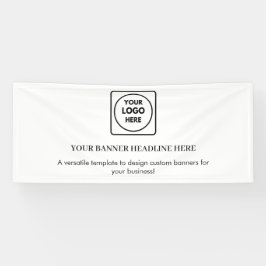 Minimalistisches weißes modernes Geschäftsbranding Banner