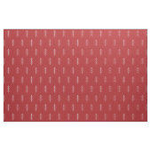 Minimalistisches, weißes Pine Tree Muster Rotes Ge Stoff (Yard (91,4 cm))