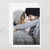 Minimalistisches weißes Typografie-Foto Save the D Ankündigung (Vorne/Hinten)