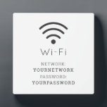 Minimalistisches weißes Wi-Fi-Zeichen Fotoplatte<br><div class="desc">Dieser minimalistische Wi-Fi-Netzwerk- und Passwort-Signaltonmagnet weist einen weißen Hintergrund mit einem Wi-Fi-Symbol auf. Personalisieren Sie es für Ihre Bedürfnisse. In meinem Geschäft finden Sie passende Produkte.</div>