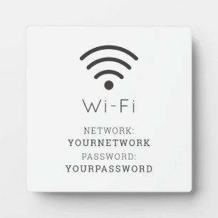 Minimalistisches weißes Wi-Fi-Zeichen Fotoplatte