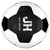 MINIMALISTISCHES WEIßES ZWEI-BUCHSTABEN-MONOGRAMM  FUßBALL (Gedreht)