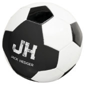 MINIMALISTISCHES WEIßES ZWEI-BUCHSTABEN-MONOGRAMM  FUßBALL (Dreiviertel)