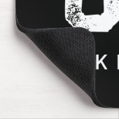 MINIMALISTISCHES WEIßES ZWEI-BUCHSTABEN-MONOGRAMM  MOUSEPAD (Ecke)