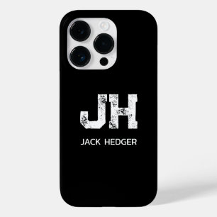 MINIMALISTISCHES WEIßES ZWEIBUCHSTABEN-MONOGRAMM N Case-Mate iPhone 14 PRO HÜLLE