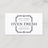 Minimalistisches Weißgebäck Koch Bäckerei Visitenkarte (Vorderseite)