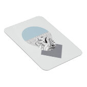 Minimalistisches Wellendesign Magnet (Rechte Seite)
