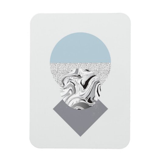 Minimalistisches Wellendesign Magnet (Vertikal)