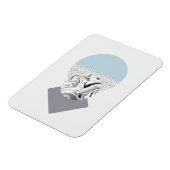Minimalistisches Wellendesign Magnet (Linke Seite)