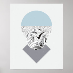 Minimalistisches Wellendesign Poster