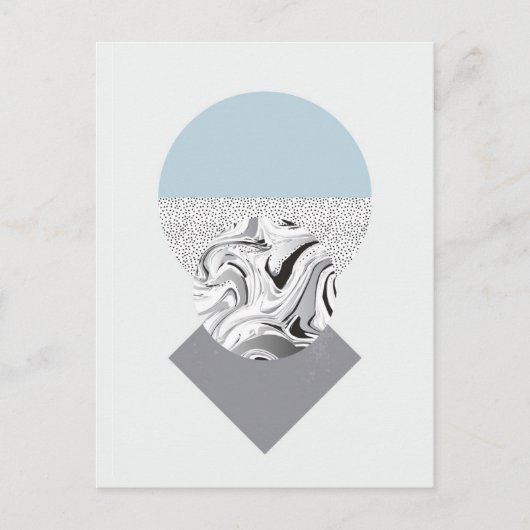 Minimalistisches Wellendesign Postkarte (Vorderseite)