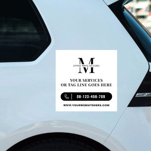 Minimalistisches Werbebumper mit Firmenlogo Aufkleber