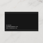 Minimalistisches White & Black Notar Visitenkarte (Rückseite)