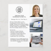 Minimalistisches White Consultant-Unternehmen für Flyer (Vorne)