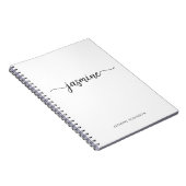 Minimalistisches White Girl Monogram Name Script Notizblock (Rechte Seite)