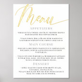 Minimalistisches White Gold Calligraphy Wedding Me Foliendrucke (Vorderseite)