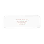 Minimalistisches White-Return-Adressetikett (Vorne)