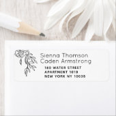 Minimalistisches White Wedding Return-Adressetiket (Insitu)