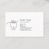 Minimalistisches Whitening von Zahnschmerzen Visitenkarte (Rückseite)