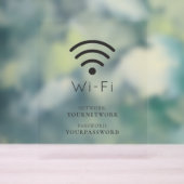 Minimalistisches Wi-Fi-Netzwerk und Kennwort Acrylschild (Neutral)