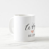 Minimalistisches Wifey-Goldfolienherz Kaffeetasse (Vorderseite Links)
