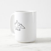 Minimalistisches WILD-Abenteuer Kaffeetasse (Vorderseite Links)