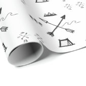 Minimalistisches Wildnis-Verpackungs-Papier Geschenkpapier (Rolleneckpunkt)