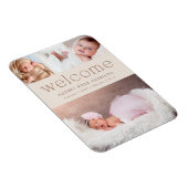Minimalistisches Willkommensfoto Collage Birth Magnet (Rechte Seite)