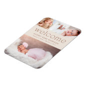 Minimalistisches Willkommensfoto Collage Birth Magnet (Linke Seite)