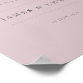 Minimalistisches Willkommensschild | Staubige Rose Poster (Ecke)