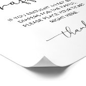 Minimalistisches Windel-Raffle-Poster-Schild Poster (Ecke)