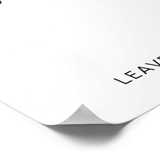 Minimalistisches Windeln-Raffel-Zeichen Poster (Ecke)