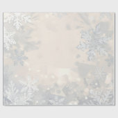 Minimalistisches Winter-Schneeflocken-Design | Gem Geschenkpapier (Flach)